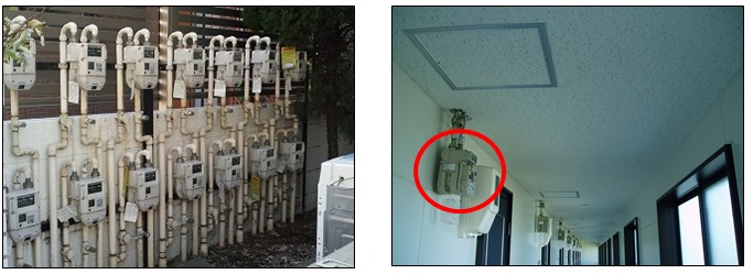 The location of the gas meter2